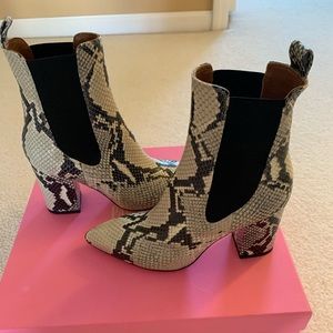 Paris Texas Ankle Boot in Natural Snake